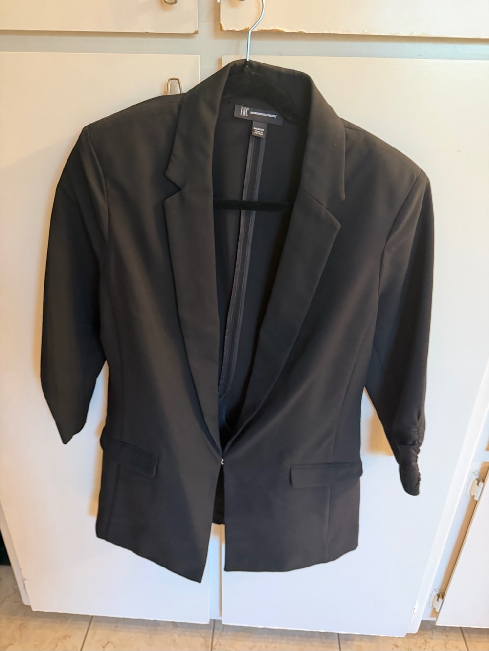 INC International Concepts Black Tailored Blazer